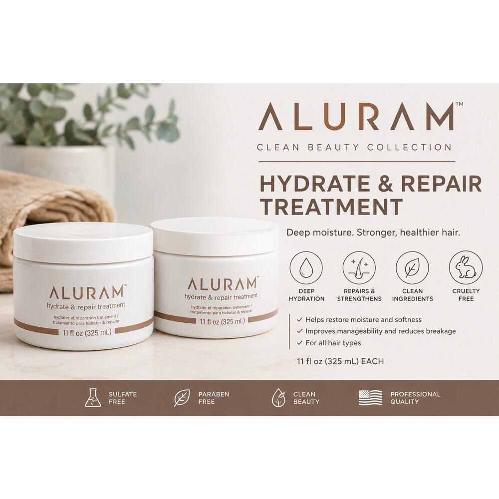 ALURAM Hydrate & Repair Treatment Duo 11 fl oz Deep Moisture Hair Mask